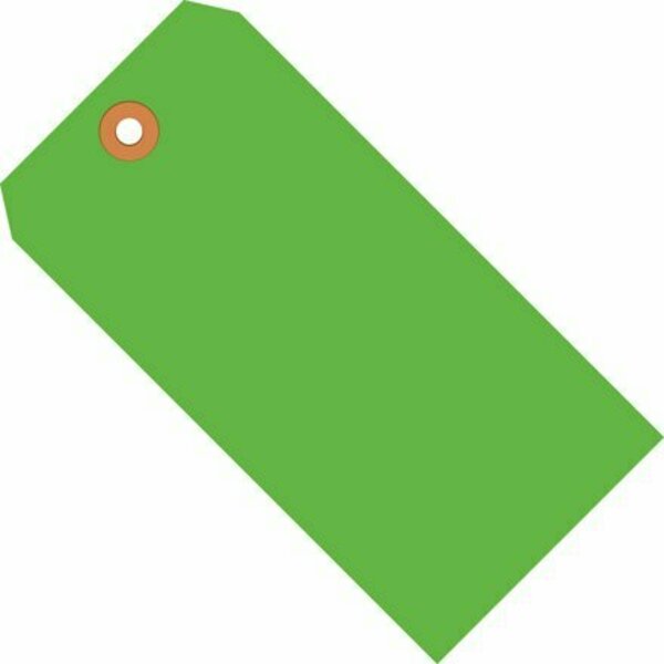 Bsc Preferred 4 3/4 x 2-3/8'' Fluorescent Green 13 Pt. Shipping Tags, 1000PK S-2236G